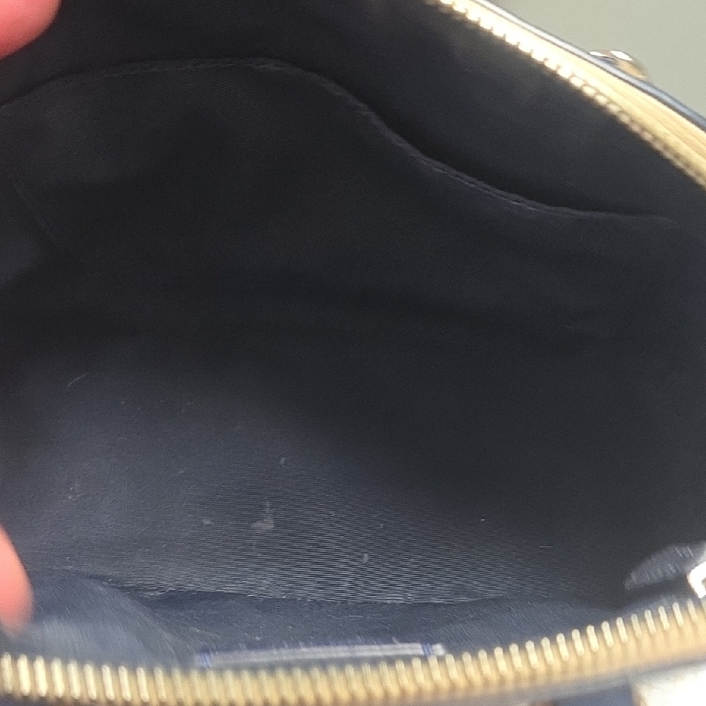 Coach Beige and Navy Satchel - Picture 4 of 11